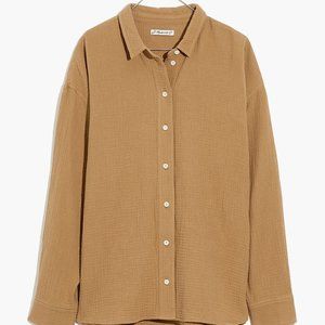 Madewell light brown/khaki bottondown - LIGHTSPUN PAINTER SHIRT in Medium